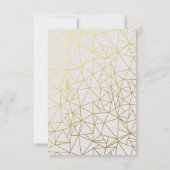 Mariage élégant or et blanc RSVP (Dos)