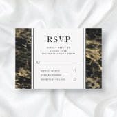 Mariage Elégant Or Et Marbre Noir RSVP