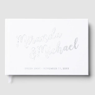 Mariage élégant personnalisé blanc et argent