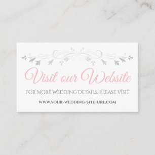 Mariage élégant rose et gris Visitez notre carte d