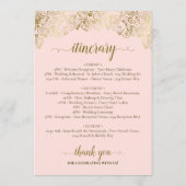 Mariage Élégant Rose & Or : Accueil et Programme (Dos)