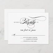Mariage élégant RSVP (Devant / Derrière)
