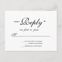 Mariage élégant RSVP