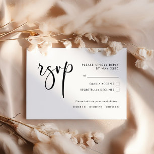 Mariage élégant RSVP avec choix de repas