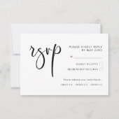 Mariage élégant RSVP avec choix de repas (Devant)