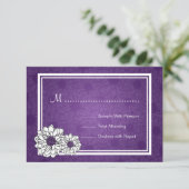 Mariage élégant RSVP Dahlia Floral Purple (Debout devant)