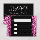 Mariage élégant RSVP Éclat rose (Devant / Derrière)