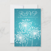 Mariage élégant RSVP Été Étincelle Turquoise (Dos)