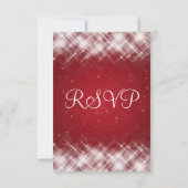 Mariage élégant RSVP Glamour Étincelles Rouge (Dos)