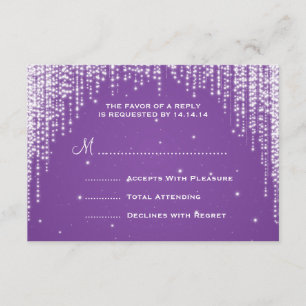 Mariage élégant RSVP nuit éblouissante Noir