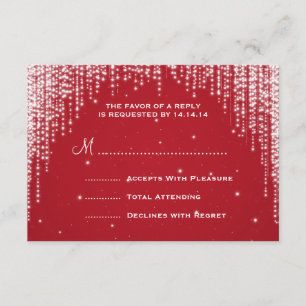 Mariage élégant RSVP nuit éblouissante Rouge