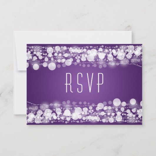 Mariage élégant RSVP pourpre émaillé (Dos)