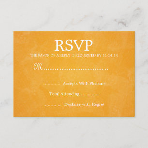 Mariage élégant RSVP Romantique Paris Orange
