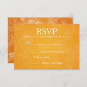 Mariage élégant RSVP Romantique Paris Orange (Devant / Derrière)