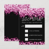Mariage élégant RSVP rose pourpre (Devant / Derrière)