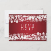 Mariage élégant RSVP rouge pointillé (Dos)