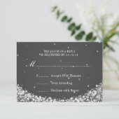 Mariage élégant RSVP Star Sparkle Black (Debout devant)
