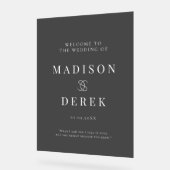 Mariage élégant Simpel BIENVENUE Noir (Angle)
