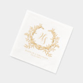 Mariage Élégant Traditionnel Classique Monogramme (Gauche)