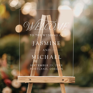 Mariage Élégant Typographie Moderne de Bienvenue