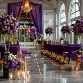 Mariage Élégant Violettes Pourpre Lumineuses