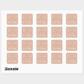 Mariage Elegantly r.s.v.p. Sticker carré (Feuille)
