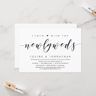 Mariage Elopement, Déjeuner Avec Invitation De Nou