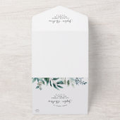 Mariage Emerald Greenery en une seule invitation (Dehors)