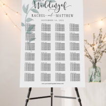 Mariage Emerald Ivy Siège Graphique-Choisir Couleu