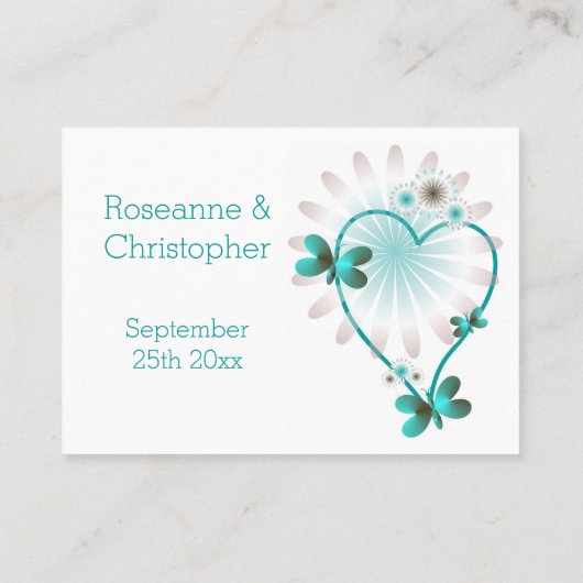 Mariage Emplacement Paramètre Carte Mint Papillon  (Dos)