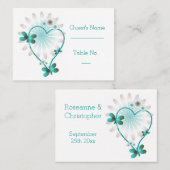 Mariage Emplacement Paramètre Carte Mint Papillon  (Devant / Derrière)