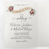 Mariage en Angleterre triple invitation (Intérieur en premier)