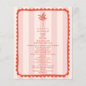 Mariage en bande rose feuille de palmier (Devant)