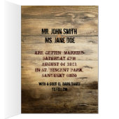 Mariage en bois de grange de grange rustique de (Intérieur (Droit))