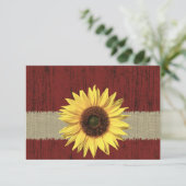 Mariage en bois d'écorce et tournesol RSVP (Debout devant)