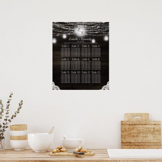 Mariage en bois rustique de chêne Ridge Tableau de (Cuisine)