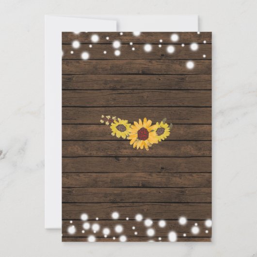 Mariage en bois rustique repoussé Faire-part (Dos)