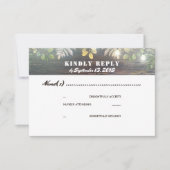 Mariage en bois rustique RSVP (Devant)