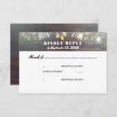 Mariage en bois rustique RSVP (Devant / Derrière)