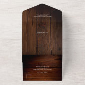 Mariage en bois rustique tout en un Faire-part de  (Dehors)