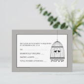 Mariage en cage cardiaque vintage RSVP (Debout devant)