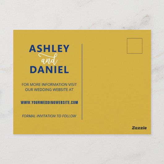 Mariage en Caroline du Sud Enregistrer la carte po (Dos)