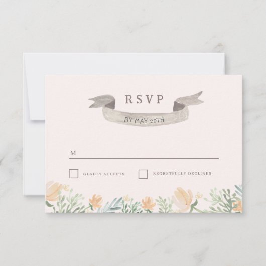 Mariage en crête florale RSVP (Devant)