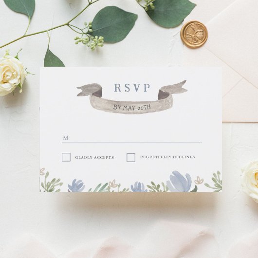 Mariage en crête florale RSVP