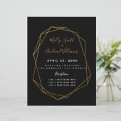 mariage en cristal noir géométrique PROGRAMME or (Debout devant)