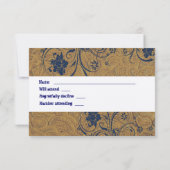 Mariage en cuir et dentelle RSVP avec enveloppes (Dos)