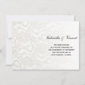 Mariage en dentelle blanche / Faire-part d'élopeme (Devant)