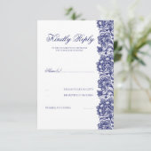 Mariage en dentelle bleu marine RSVP (Debout devant)
