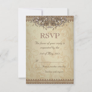 Mariage en dentelle Vintage beige RSVP
