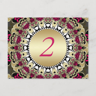 Mariage en dentelle vintage Numéro de table Carte